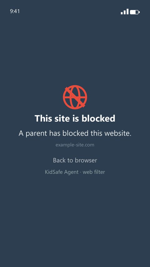 Blocked website notice
